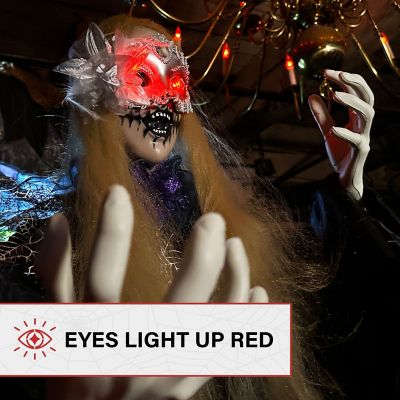 Image showing  5.9 ft. Touch-Activated Animated Standing Masquerade Lady Halloween Animatronic