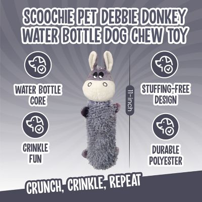 Image showing  Debbie Donkey Water Bottle Dog Chew Toy, 11 in.