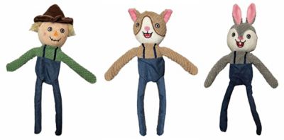 Scoochie Pet Products Rope Filled Farm Friends Squeaky Dog Chew Toy, 15 in.