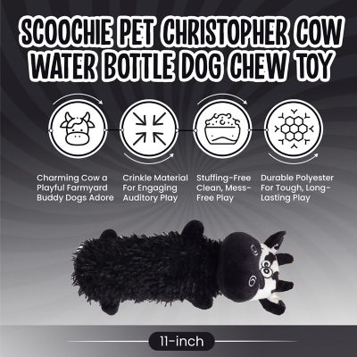 Image showing  Christopher Cow Water Bottle Dog Chew Toy, 11 in.