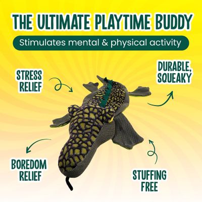 Image showing  Gary Gator Squeaky Plush Dog Chew Toy, 16 in.