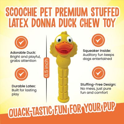 Image showing  Premium Stuffed Latex Donna Duck Dog Chew Toy, 6.5 in.