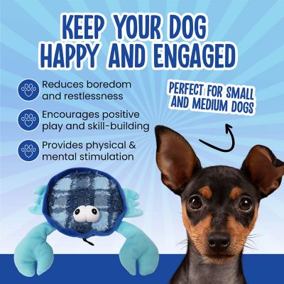 Image showing  Blue Claw Crab Squeaky Dog Chew Toy, 10.5 in.