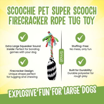 Image showing  Super Scooch Firecracker Rope Dog Tug Toy Small