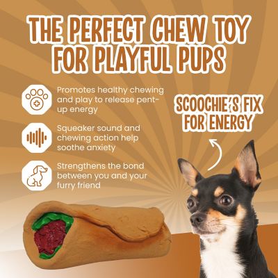 Image showing  Premium Stuffed Latex Late Night Burrito Dog Chew Toy, 7.5 in.