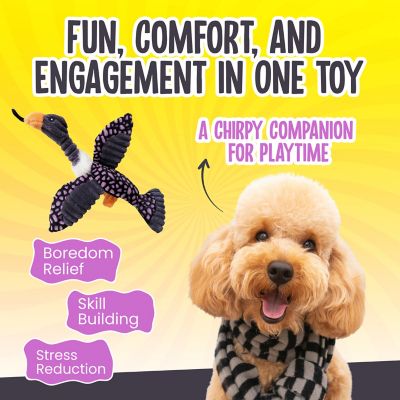 Image showing  Sebby Bird Squeaky Plush Dog Chew Toy, 11 in.