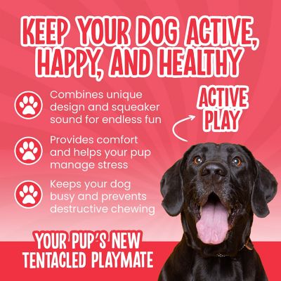 Image showing  Premium Stuffed Latex Odd Octopus Dog Chew Toy, 6.5 in.