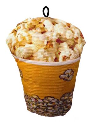 Scoochie Pet Products Scoochzilla Puppy Popcorn Squeaky Dog Chew Toy, 9.5 in.