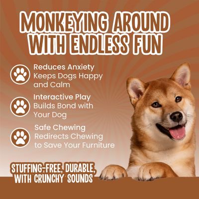 Image showing  Missy Monkey Water Bottle Dog Chew Toy, 11 in.