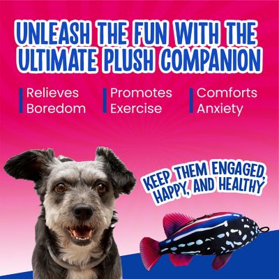 Image showing  Scoochzilla Grouper Squeaky Dog Chew Toy, 18 in.