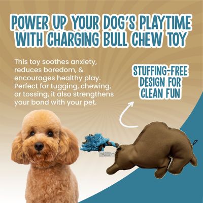 Image showing  Charging Bull Squeaky Dog Chew Toy, 12 in.
