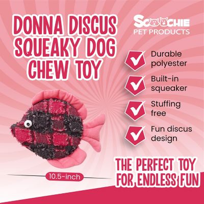 Image showing  Donna Discus Squeaky Dog Chew Toy, 10.5 in.