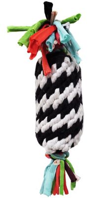 Scoochie Pet Products Super Scooch Rope Gummer Squeaky Dog Tug Toy, 11 in.