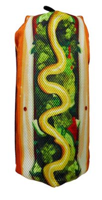 Scoochie Pet Products Scoochzilla Tough Hot Dog Squeaky Dog Chew Toy, 7 in.