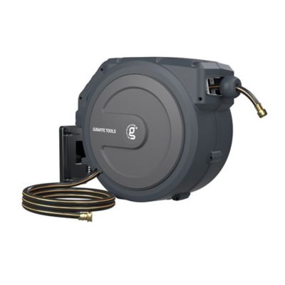Image showing  Garden Retractable Hose Reel 1/2 in. - 100 ft., Metal Bracket, Wall Mounted