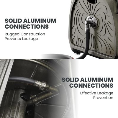 Image showing  Metal Hose Reel Box, Heavy Duty Storage Reel Hideaway, Crank Handle, 5/8 in. - 150 ft. Hose Capacity, Green