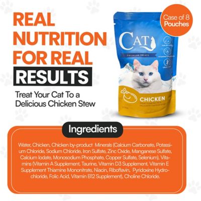 Image showing 5 th Scoochie Pet Products Cat by Scoochie Premium Gravy Chicken Stew Wet Cat Food Topping, 3.5 oz. Pouch, Case of 8