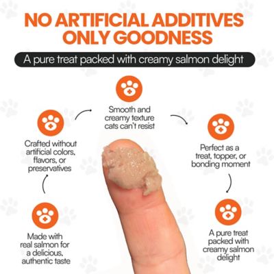 Image showing  Cat by Scoochie Squeeze-Up Premium Creamy Salmon Lickable Cat Treats, 0.5 oz. tube, case of 32