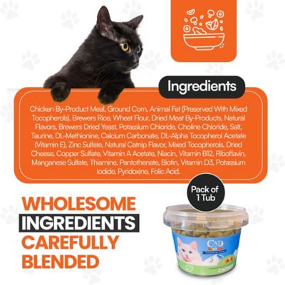 Image showing 5 th Scoochie Pet Products Cat by Scoochie Sensations Catnip Filled Crunchy Cat Treats, 8.8-oz. tub, 1CT