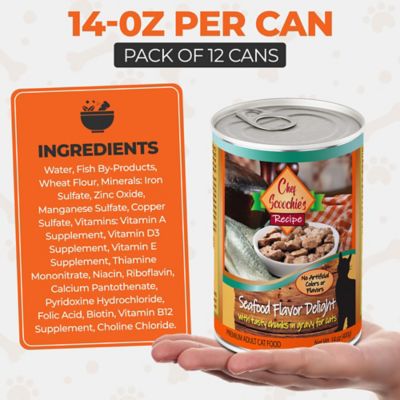 Image showing  Chef Scoochies Recipe With Real Seafood Chunks in Savory Gravy Wet Cat Food, 14-oz can, case of 12