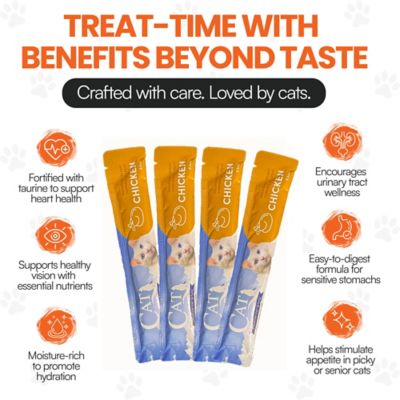 Image showing  Cat by Scoochie Squeeze-Up Premium Creamy Chicken Lickable Cat Treats, 0.5 oz. tube, case of 64