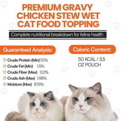 Image showing  Cat by Scoochie Premium Gravy Chicken Stew Wet Cat Food Topping, 3.5 oz. pouch, case of 16