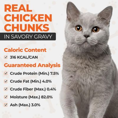 Image showing  Chef Scoochies Recipe With Real Chicken Chunks in Savory Gravy Wet Cat Food, 14-oz can, case of 6