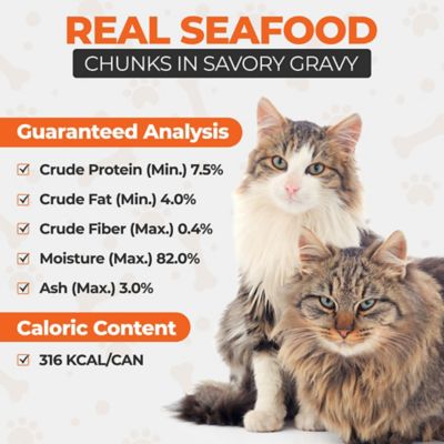 Image showing  Chef Scoochies Recipe With Real Seafood Chunks in Savory Gravy Wet Cat Food, 14-oz can, case of 6