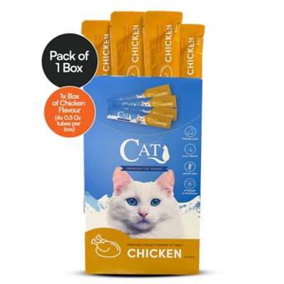 Scoochie Pet Products Cat by Scoochie Squeeze-Up Premium Creamy Chicken Lickable Cat Treats, 0.5-oz. Tube, case of 4