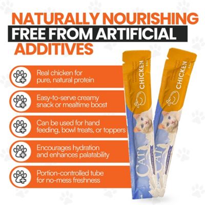 Image showing  Cat by Scoochie Squeeze-Up Premium Creamy Chicken Lickable Cat Treats, 0.5-oz. Tube, case of 4