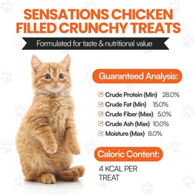 Image showing  Cat by Scoochie Sensations Chicken Filled Crunchy Cat Treats, 8.8-oz tub, 4CT