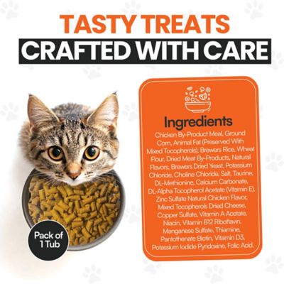 Image showing 5 th Scoochie Pet Products Cat by Scoochie Sensations Chicken Filled Crunchy Cat Treats, 8.8-oz tub, 1CT