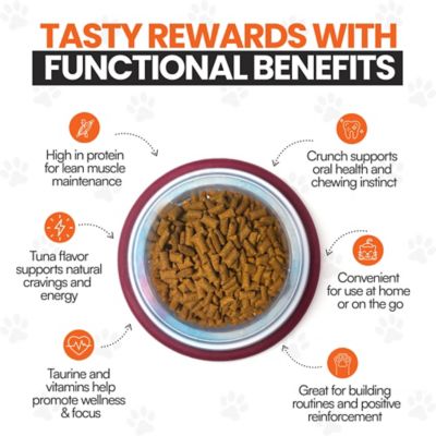 Image showing  Cat by Scoochie Sensations Tuna Filled Crunchy Cat Treats, 8.8-oz tub, 1CT