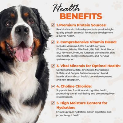 Image showing 5 th Scoochie Pet Products Scoochie Pet Chef Scoochies Recipe Real Duck & Chicken in Savory Gravy Wet Dog Food, 14 oz. can, Case of 6