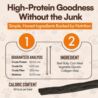 Image showing  Bully Crunchy Beef Sticks Dog Treat, 50