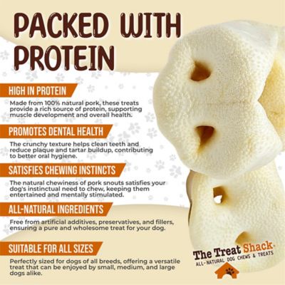 Image showing  3 to 4 in. Pork Snouts Natural Dog Chew Treats, 10CT