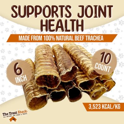 Image showing  6 in. Whole Beef Trachea Tubes Natural Dog Chew Treats, 10 CT