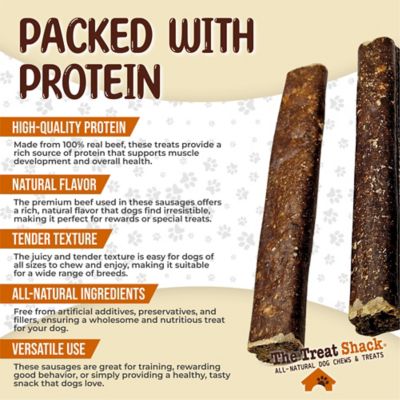 Image showing  Real Beef Sausage High-Protein Soft & Chewy Dog Treats, 6 in., 20CT
