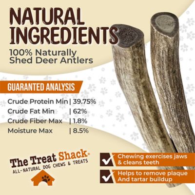 Image showing  Whole Naturally Shed 6 in. Deer Antler Dog Treats, Medium, 2CT