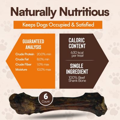 Image showing  Extra Meaty Large Beef Foreshank Bone Dog Chew Treat, 6CT