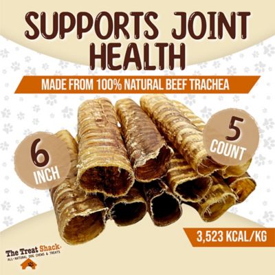 Image showing  6 in. Whole Beef Trachea Tubes Natural Dog Chew Treats, 5CT