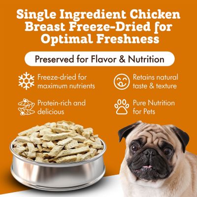 Image showing  Single Ingredient Chicken Breast Freeze-Dried Dog & Cat Treats, 4 oz. bag