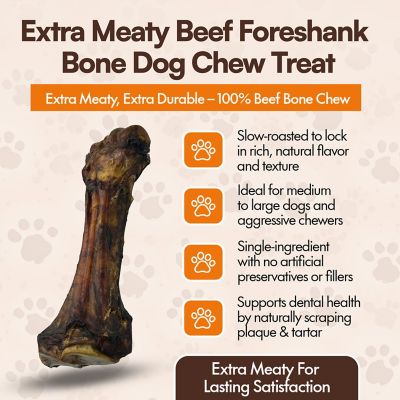 Image showing  Extra Meaty Large Beef Foreshank Bone Dog Chew Treat, 3CT