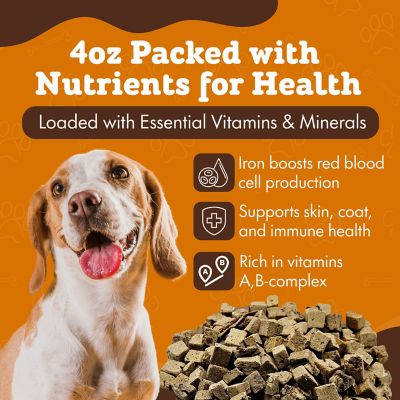 Image showing  Single Ingredient Beef Liver Freeze-Dried Dog & Cat Treats, 4 oz. bag