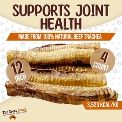 Image showing  12 in. Whole Beef Trachea Tubes Natural Dog Chew Treats, 4CT