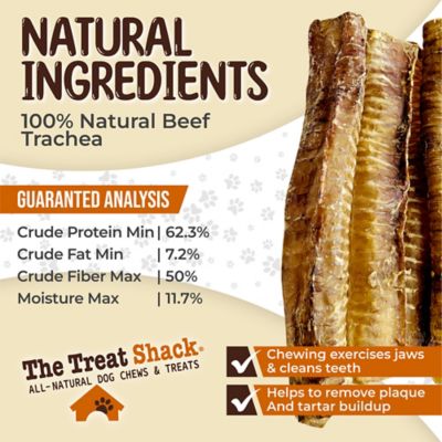 Image showing  12 in. Whole Beef Trachea Tubes Natural Dog Chew Treats, 4CT