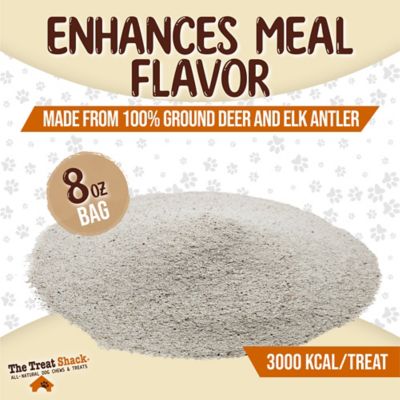 Image showing  Premium Refined Dust Deer & Elk Antler Dog Food Topper Treats, 8 oz. bag