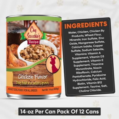 Image showing  Scoochie Pet Chef Scoochies Recipe With Real Chicken in Savory Gravy Wet Dog Food, 14 oz. can, Case of 12