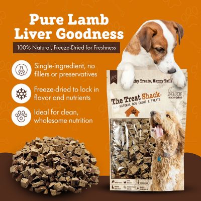 Image showing  Single Ingredient Lamb Liver Freeze-Dried Dog & Cat Treats, 8 oz. bag
