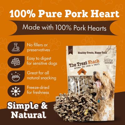Image showing  Single Ingredient Pork Hearts Freeze-Dried Dog & Cat Treats, 8 oz. bag